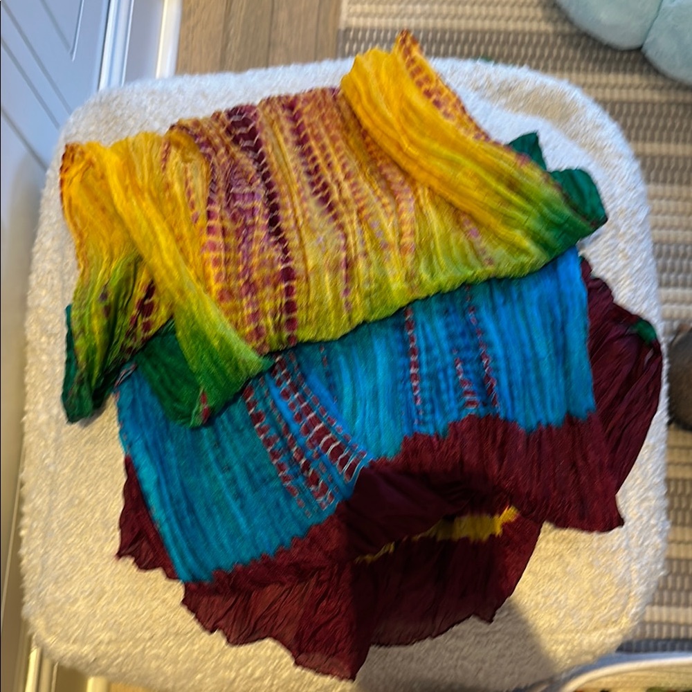 Colorful Tie-Dye Scarf